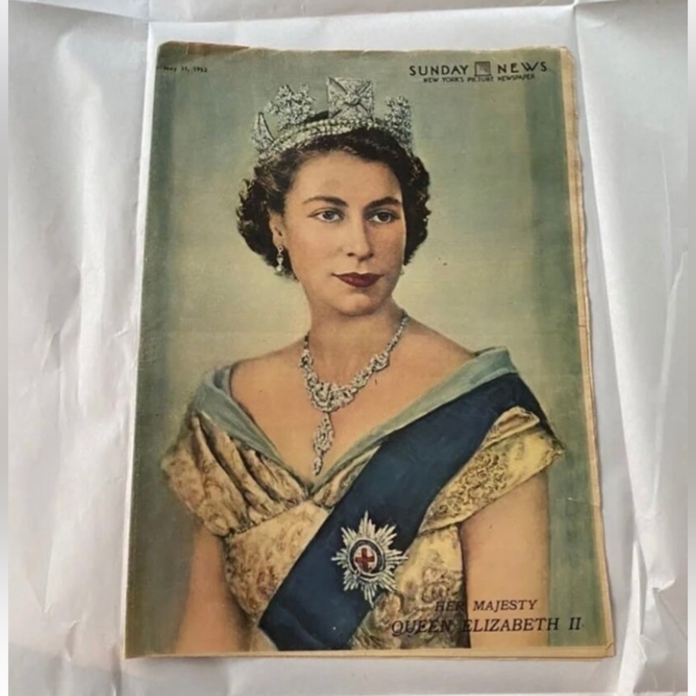 Set Of 3: Vintage 1953 Queen Elizabeth II Coronation Original Newspapers